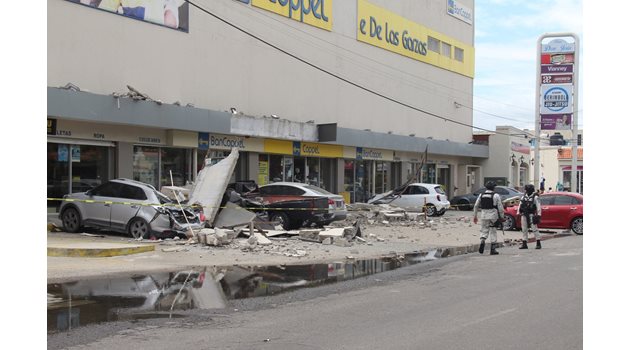 Срутен магазин при земетресението на 19 септември 2022 г. в Мексико
СНИМКА: РОЙТЕРС