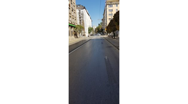 Улица "Раковски" в София пустее в деня без автомобили. СНИМКА НИКОЛАЙ ЛИТОВ