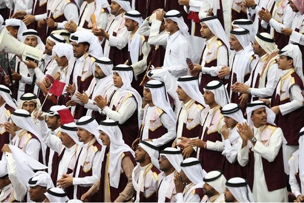 Гледка по време на мач на Катар