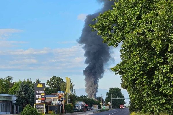 Гъст дим се извил над Граф Игнатиево. Снимка: Подбалкански Новинар