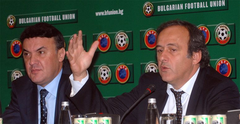 Михайлов има подкрепата на УЕФА и Мишел Платини в борбата срещу тото мафията