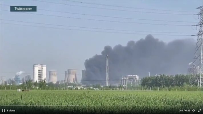 Експлозия в химически завод в Китай, има загинали
кадър: Туитър