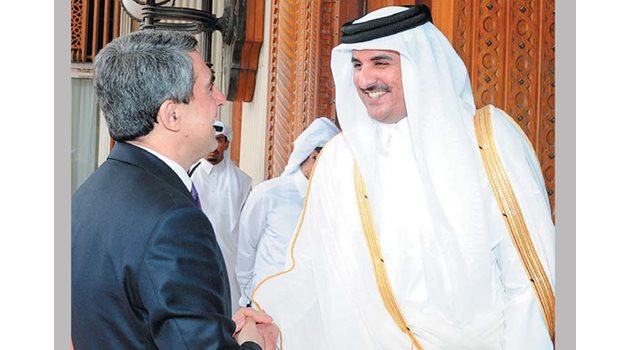 Президентът Плевнелиев в Доха с емира на Катар шейх Тамим