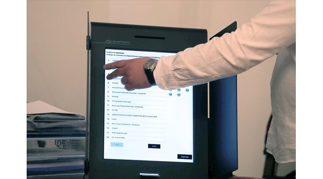 Демонстрация на гласуване с машина