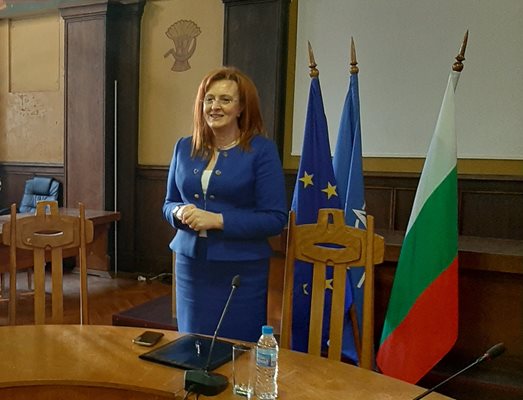 Областният управител на Бургас проф.Мария Нейкова  отчете пред журналисти по-важните проекти, които е реализирала от назначаването си на поста. Снимка:Авторът