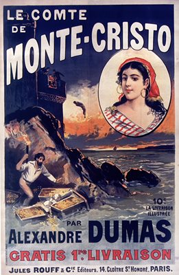 Плакат на една от многобройните екранизации на романа "Граф Монте Кристо"