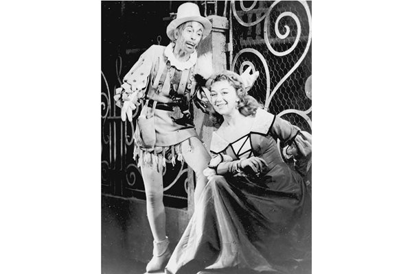 Константин Кисимов и Таня Масалитинова в пиесата "Дванайсета нощ" през 1948 г.