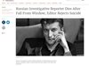 Руски журналист, писал за смъртта на руски 
наемници в Сирия, почина, паднал от балкона си