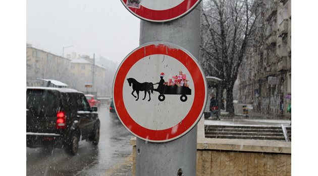 Забраната на превозни средства, теглени от животни, сигнализира за идването на Коледа.  СНИМКИ: ЛИЧЕН АРХИВ
