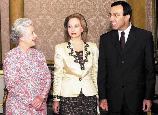 Президентската двойка на България с кралицата на Великобритания Елизабет Втора