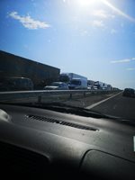 Голямо задръстване на АМ”Тракия” към Спфия заради катастрофа СНИМКА: Фейсбук