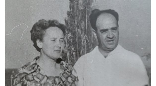 Д-р Сребра Родопска с мъжа си, който е личен лекар на Георги Димитров.
