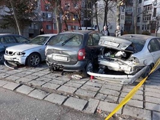 Предишният инцидент с блъснати паркирани коли отново беше в "Тракия".