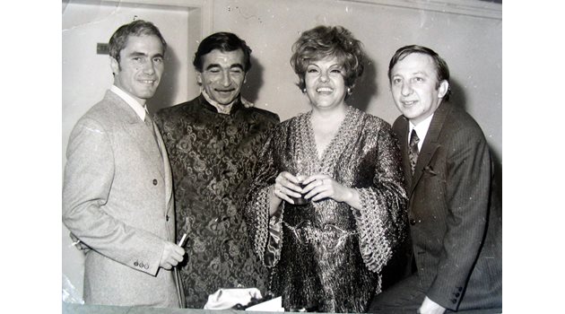 Лея Иванова заедно с Кирил Господинов, Георги Парцалев и Никола Анастасов
