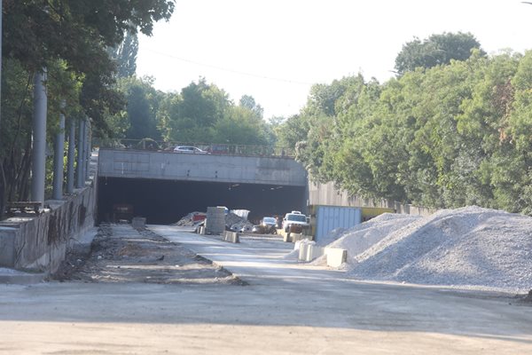 ремонтът на тунела за жк Люлин започна в края на юли. СНИМКА: НИКОЛАЙ ЛИТОВ
