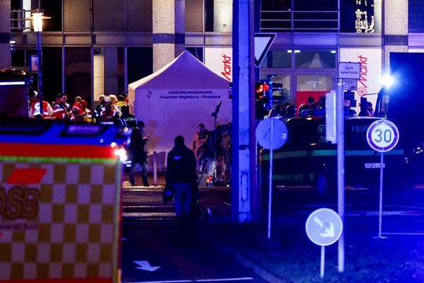 A car plowed into a crowd of ‌people at the Christmas market in Magdeburg Photo: ⁤Reuters