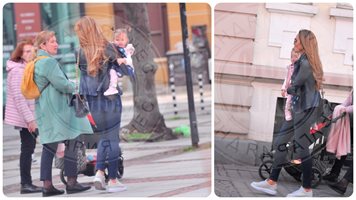 Ивайла Бакалова сама си носи бебето (снимки)