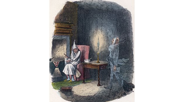 Оригинална илюстрация от първото издание на "Коледни песни".