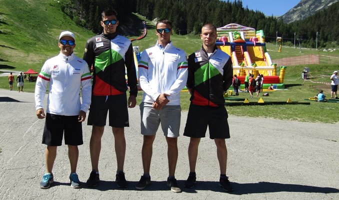 Националите по ски начело с Алберт Попов се включиха в старта на летния сезон в Банско. Снимка БФСки