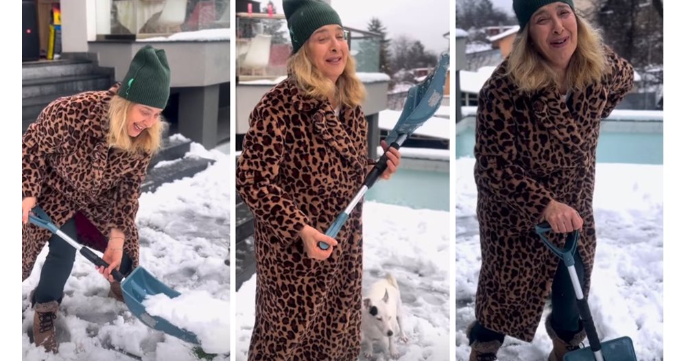 Kate Euro Shovels Snow While Her Son Enjoys Malaysia Vacation