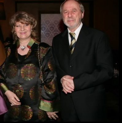 Славчо Тепавичаров със съпругата си Мария Гигова. Той е първият избран в историята председател на БФС.