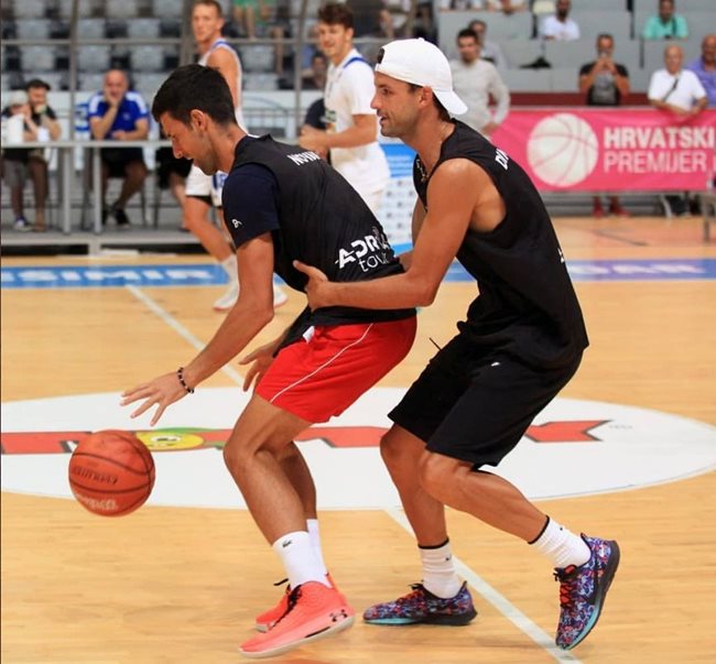 Новак Джокович и Димитров играха и баскетбол заедно с местния КК “Задар”.