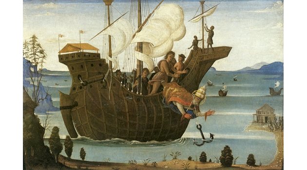 "Мъченичеството на св. Климент" - картина от Бернардино Фунгаи  (1460–1516 г.)