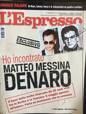Факсимиле на корицата на списание "Еспресо"