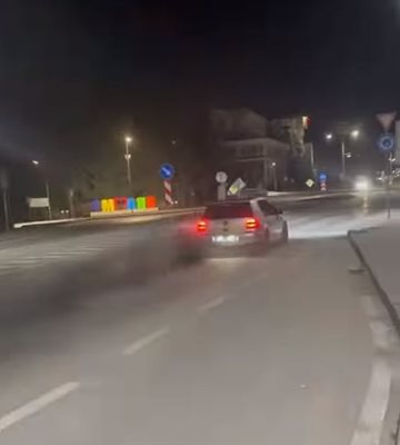 Младият мъж карал бясно по  централния бул."България" в Смолян.