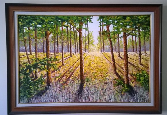 Творба на художника Али Челик - една от картините, които ще бъдат показани на изложбата в Бургас.