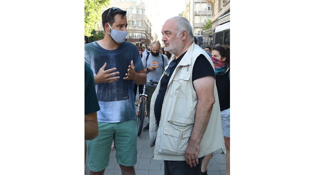 Арман Бабикян на протестите в последните дни.