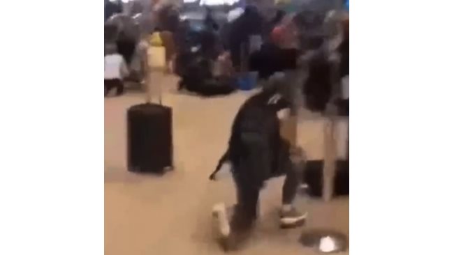 Airport panic over tourists with unexploded grenade (Video)