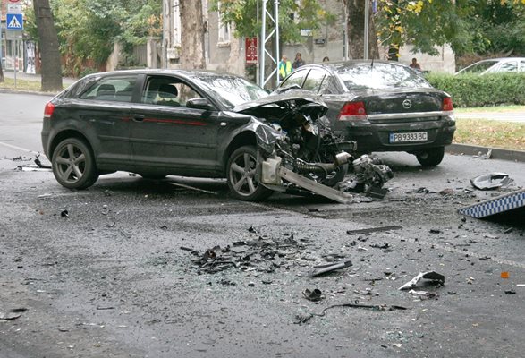 Блъснатият автомобил