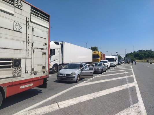 Интензивен е трафикът за товарни автомобили на изход на граничните контролно-пропускателни пунктове (ГКПП) "Видин" и "Кардам" на границата с Румъния
СНИМКА: Архив