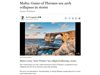 Скална арка от сериала "Игра на тронове" се срути в морето край брега на Малта