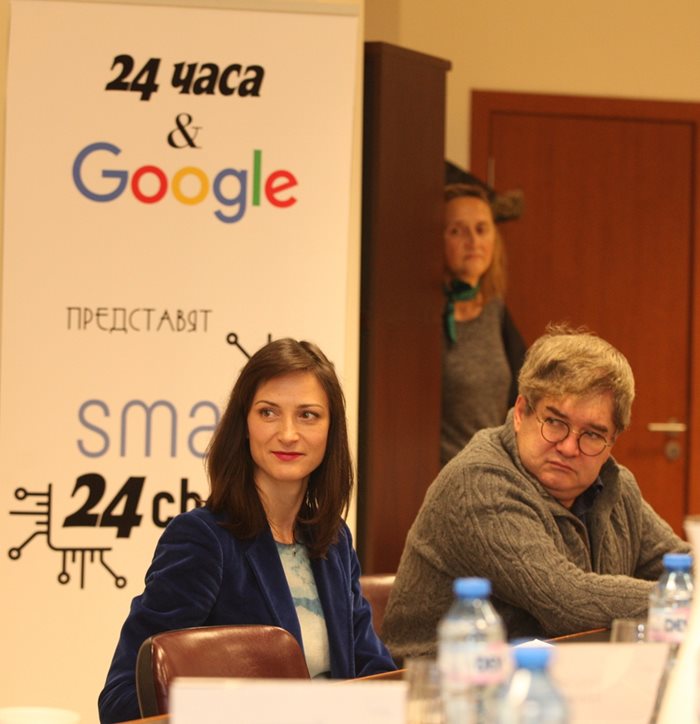 Еврокомисарят Мария Габриел и главният редактор на “24 часа” Борислав Зюмбюлев
