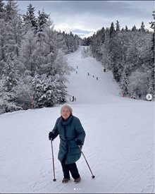 Марта Вачкова с Владо Пенев в Боровец, но не на ски, а на спа