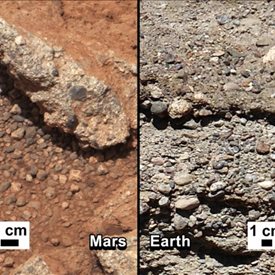 Река пренася камъчета на десетки километри на Марс