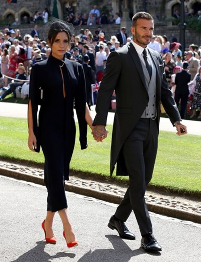 Виктория и Дейвид на сватбата на принц Хари и Меган Маркъл СНИМКА: Ройтерс