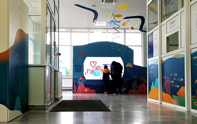В детските клиники на “Пирогов” за първи пък от десетилетия се извършват ремонти и обновяване на интериора. СНИМКА: ДЕСИСЛАВА КУЛЕЛИЕВА