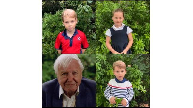 Децата на принц Уилям и Кейт питат за животните Дейвид Атънбъро (Видео)