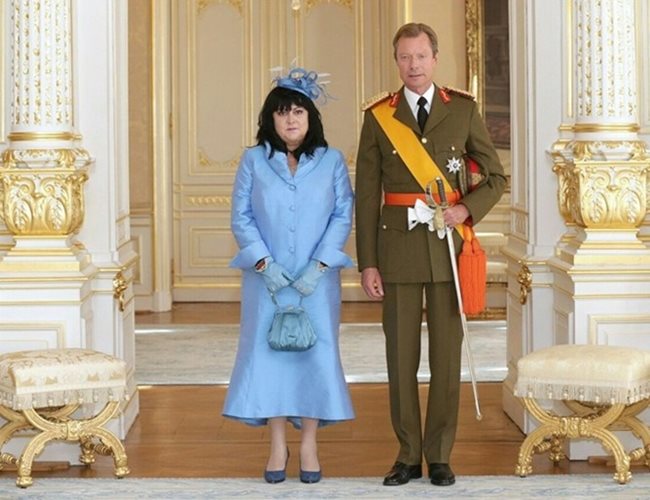 Официалната снимка на срещата на Мая Добрева с Великия херцог на Люксембург.