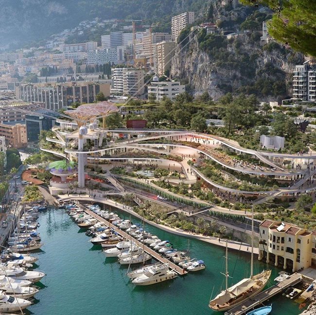 Проект за хълм, който свързва морето с града в Монако.