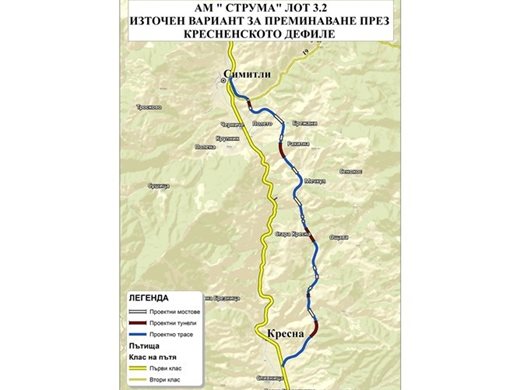 7 тунела и 20 виадукта по  “Струма” край Кресна