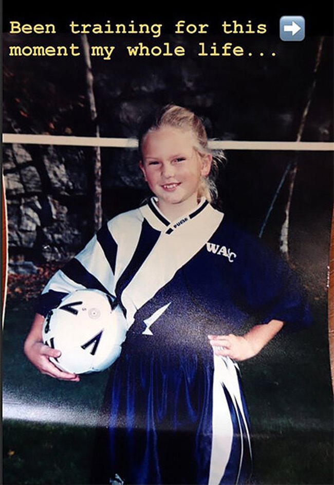 Малката Тейлър е тичала по футболните терени в детството си.