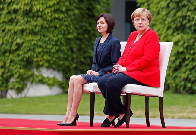 Германският канцлер Ангела Меркел и министър-председателят на Молдова Мая Санду.
