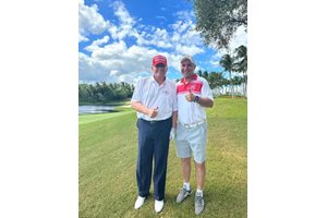 Христо Стоичков на голф с Доналд Тръмп