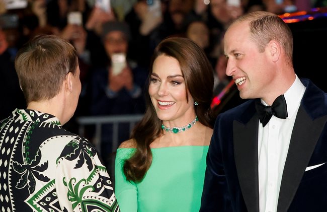 Британският принц Уилям и съпругата му приключиха тридневното си посещение в САЩ с гала церемония за наградите "Ъртшот" СНИМКА: Ройтерс