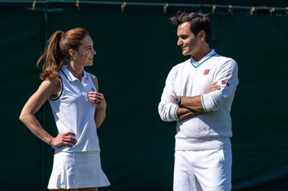 Кейт Мидълтън предизвика на тенис турнир Роджър Федерер (Видео, снимки)