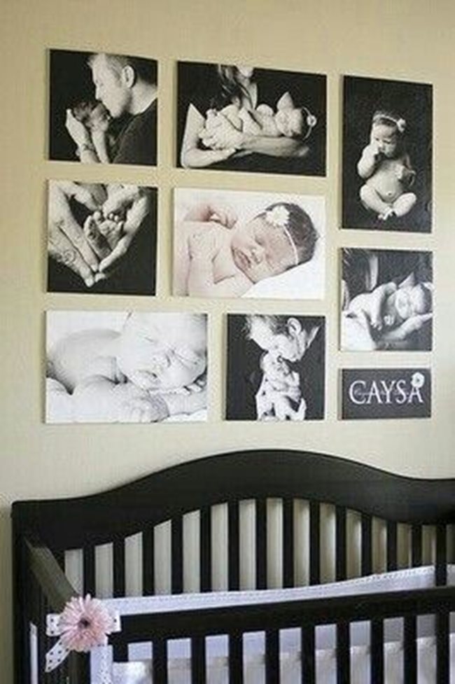 Първите снимки на вашето новородено ще се впишат идеално на някоя от стените. Така те винаги ще навяват мили спомени.
